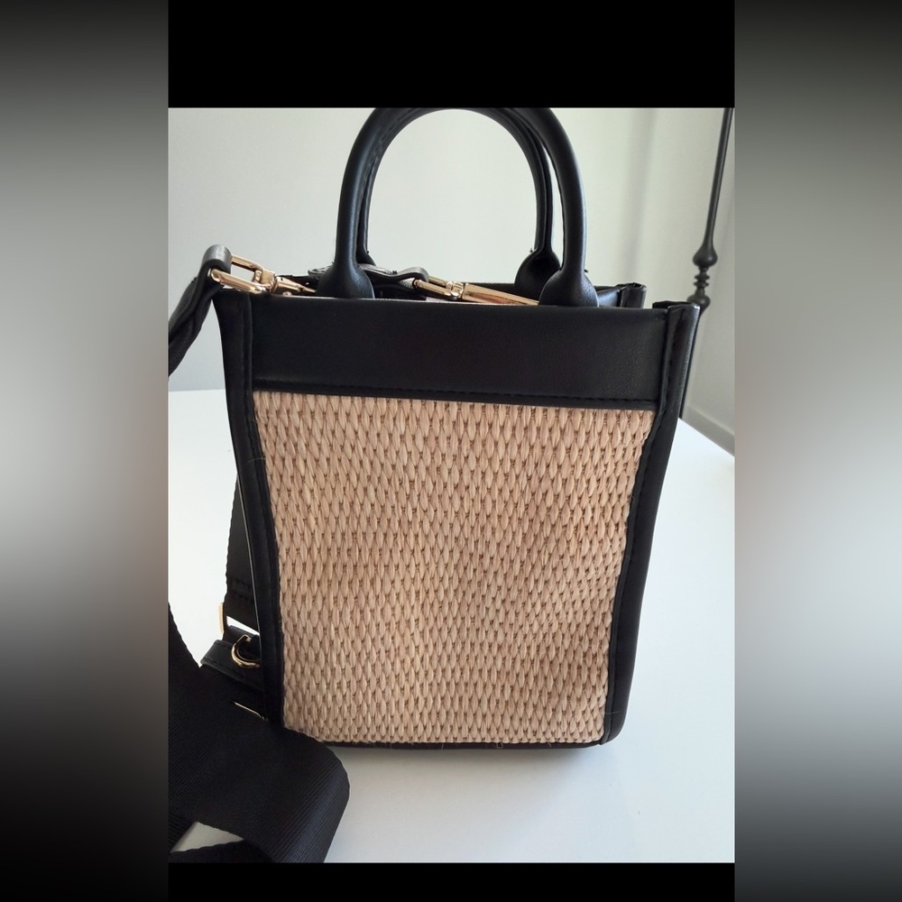 Black and Tan Woven Women's Bag